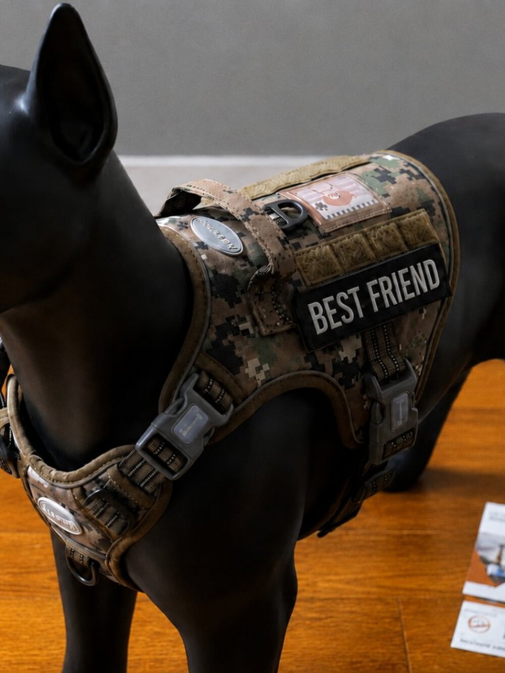 AUROTH Tactical Dog Harness Medium Digital Camo No Pull Training Vest